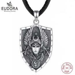 Necklaces Eudora 925 Sterling Silver Demon Lilith Sigil Necklace for Women Man Vintage Lilith Moon Goddess Pendant Personality Jewellery Gif