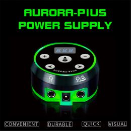 Mouldings New Aurora Plus Tattoo Power Supply Upgrade Digital Lcd Power Supply with Power Adaptor Mini Led Touch Pad Tattoo Supplies