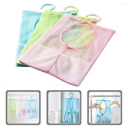 Hangers 3pcs Breathable Mesh Storage Bag Foldable Hanging Portable Space Saving