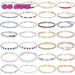 Bangles Original 2023 Fashion Jewelry Tennis Deluxe Series Angel Crystal Bracelet A commemorative gift from a charming lady to a friend