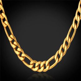 Necklaces Kpop Figaro Necklace Gold Colour Chain For Men High Quality African Necklaces 4MM Factory Wholesale N104