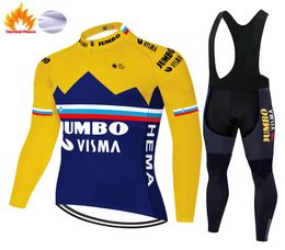 Winter Cycling Jersey Set 2020 Pro Team Menwomen Thermal Fleece Cycling Clothing Mtb Bike Jersey Bib Pants Kit Ropa Ciclismo Invi1365587