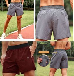 LL-DK-20025 Mens Shorts Yoga Outfit Pants Running Basketball Breathable Trainer Trousers Adult Sportswear Gym Exercise Fitness Wear Fast Dry Elastic