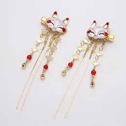 Hair Accessories Han Chinese Clothing Jade Hare Barrettes A Pair Of Hairclips Headdress Tassel Hairpin