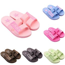 Style19 Men Women Slippers Summer Slides Sandals Summer Black Pink Coffee Green Blue Coast Bathroom Mens Antiskid Slipper Sandal Size 36-45