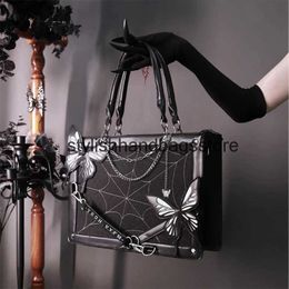 Shoulder Bags Y2K Deluxe Womens Tote Bag Luxury Designer Buerfly Decorated Vintage Ladies andbags Fasion Nice Girl Advanced Style PursesH24221