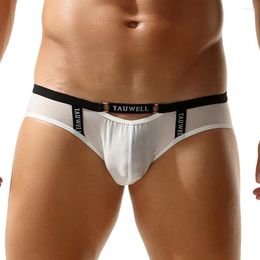 Underpants Men Elastic Briefs Soft Panties Belt Sexy Underwear Low Waist Erotic Lingerie U Convex Pouch Brief Sleep Bottoms Male Knickers
