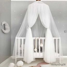 Crib Netting Premium Baby Mosquito Net Hanging Tent Baby Bed Crib Canopy Tulle Curtains Round Dome Castle Play House Tent for Children Room