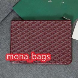 Women Men Tablet Bag Passport Purses Credit Coin Holder Designer Card Holder Genuine Leather Wallet Handbag 9 Colors Size 31cm