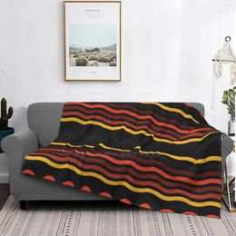 Blankets Pattern With Luxury Colors Waves Creative Design Light Thin Soft Flannel Blanket Colorful Lines Unique