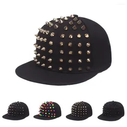 Ball Caps Spiked Rivet Nail Handmade Snakeskin Leather Snapback For Women Men White Black Novelty Baseball Cap Hats