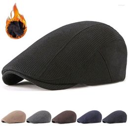 Berets 6 Types Men Warm 2024 Spring Autumn Winter Windproof Street Sboy Cotton Ivy Cap Golf Hats Retro Peaked Painter Caps