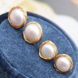 Dangle Earrings A Pair Flawless Freshwater Pearl White Baroque Classic Halloween Easter Ear Stud CARNIVAL Gift Thanksgiving Party