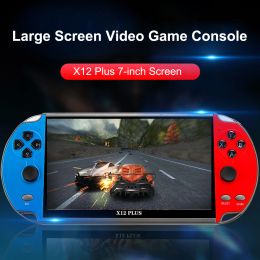 Tops Video Game Console X12 Plus 7 Inch 1000 Games 16gb Handheld Double Joystick Game Controller Av Output Tf Card Music Ebook