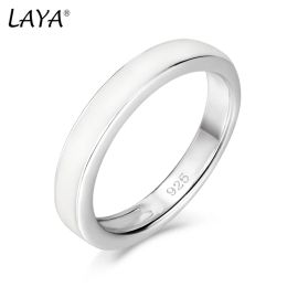 Rings Laya Silver Finger Ring For Women 925 Sterling Silver Simple Design Circle Paint Spray Fine Jewellery Accessories Handmade Enamel