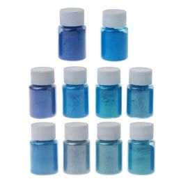 &equipments 10 Colors Sea Blue Mica Powder Pearl Pigment Epoxy Resin Colorant Cosmetic Grade