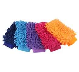 1Pcs Super Mitt Microfiber Car Kitchen Household Washing Wash Cleaning Double Sided 2in1 Car Glove Washer Anti Scratch Colour Rando8590585