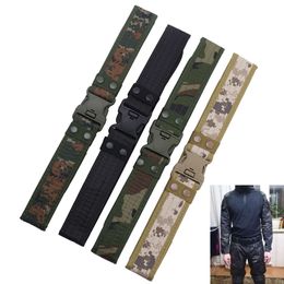 New Style New Army Style Combat Belts Quick Release Tactical Belt Fashion Men Canvas Waistband Outdoor Hunting Camouflage Waist Strap Accessories