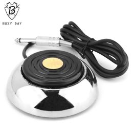Saws Tattoo Hine Foot Pedal Switch Round Tattoo Foot Pedal 360 Gem Pro Stainless Steel Degree Switch W/ 5 Ft.cord Free Shipping