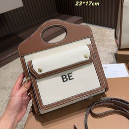 Womens Crossbody Bags Totes Bag Canvas and Leather Mini Pocket Bag Fashion Designer Handbags Ladies Messenger Cross Body