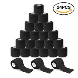 Grips 24pcs Disposable Cohesive Tattoo Grip Cover Selfadhesive Bandages Handle Grip Tube for Tattoo Hine Grip Accessories