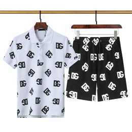 Tracksuits Summer T Shirts + Shorts Clothing Sets with Letters Casual Streetwear Trend Suits Men Breathable Tees Pants A03