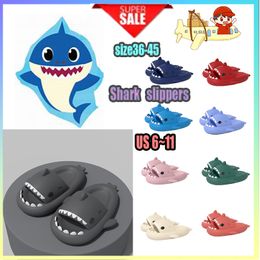 Designer Casual shark Slides Slippers Men Woman anti rainbow fashion slip wear-resistant Light weight breathable Low cut super soft sandals Flat size35-47