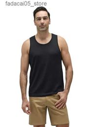 Men's Tank Tops Merino Wool Tank Top Men Ultralight Merino Wool Base Layer Tank Tops Men Thermal Sleeveless Shirt Wicking Breathable Anti-Odor Q240221