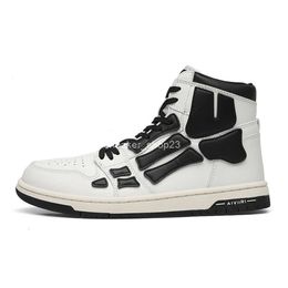 Splice High Skel Shoes Designer Shoe Mens Sneaker Amiiri Bone Chunky Small White Fashion Skateboarding Genuine Leather Versatile 5IIG
