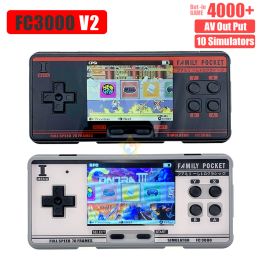 Players FC3000 V2 Retro Handheld Video Game Console Builtin 4000+ Classic Games Portable Console Support 10 Formats Game AV Out Put