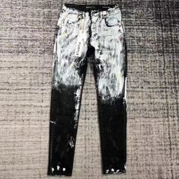 designer mens purple jeans ripped straight leg regular jeans denim washed old ladies long black jeans