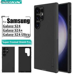 Cep Telefonu Kılıfları Samsung Galaxy S24 Ultra S24 için Nillkin Kılıfı Plus Slim PC+TPU TPU Anti-Scratch Parmak İzi Kanıtı Koruyucu Kapak YQ240221