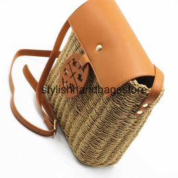 Shoulder Bags Womens Straw Bag Internet Celebrity ot-Selling New Ladies Small Square Bag Versatile Soulder Messenger Mobile Pone Key PurseH24221