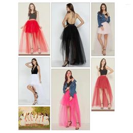 Skirts Women Holiday Skirt Elegant High Waist Tulle For Solid Colour Party With Lightweight Front Short Comfort