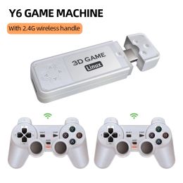 Consoles 2023 Y6 4K HD For PSP PS1 Home Retro Arcade Console 64/128G 10000+ Games Console Parentchild Interaction Child's Gifts 3D Game