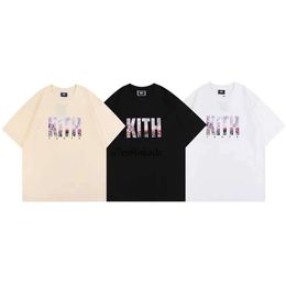 Kith Mens T Shirt Designer Shirt Men Shirt Tees Summer Casual Pure Cotton Sweat Absorbing Short Sleeved Street Fashion Unisex Clothing 406