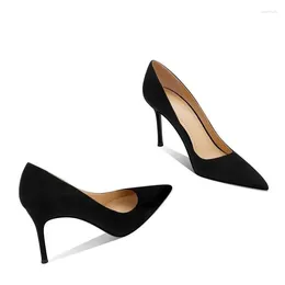 Dress Shoes 34-39 Black High Heels Women's Stiletto Heel 2024 Pointed Sexy Party