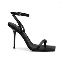 Sandals Selling Women's 2024 High Quality Casual Fashion Buckle Solid Colour Open Toe Stilettos Heels Women