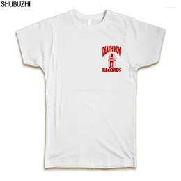 Men's T Shirts DEATH ROW RECORDS CUSTOM T-SHIRT TEE SZ S-5XL - WHITE W/ RED Sbz4144