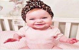 Baby Folded Flower Fashion Hat Childrens New European Style Pretty Leopard Hat Kids Hair Accessories9902789