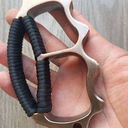 Tiger Four Self-Defense Finger Hand Support, Fist Buckle, Zinc Alloy Material, Sturdy And Wear-Resistant, Magic Striking (Wide) Binding Rope 423691