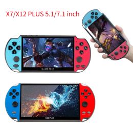 Players X7/X12 PLUS Handheld Game Console 5.1/7.1 inch HD Screen Portable Retro Video Gaming Player Builtin 200/10000+ Classic Games