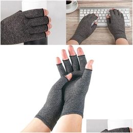 Cycling Gloves 1Pair Outdoor Half Finger Compression Joint Care Reer Wrist Support Fitness Women Men Wristband Drop Delivery Sports Ou Ote8Z