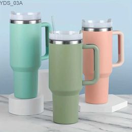 Water Bottles 1pc 40oz Stainless Steel Double Wall Tumbler With Lid And Handle Water CupsKitchen Stuff Home Kitchen Items YQ240221