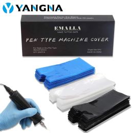 accesories 200/400Pcs Tattoo Pen Covers Pen Sleeves Plastic Blue/Black/White Dustproof Protection Bag for Tattoo Machine Tattoo Accessories
