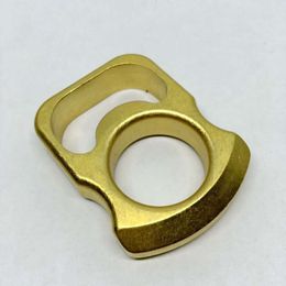 Thick Keychain, Pure 12Mm Copper Bottle Opener Key, Quick Hanging EDC Self-Defense Ring, Brass Finger Tiger 259500
