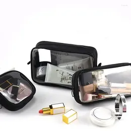Cosmetic Bags Women Makeup Bag Waterproof Clear PVC Travel Case Make Up Kit Multi-function Toiletry Brush Pouch