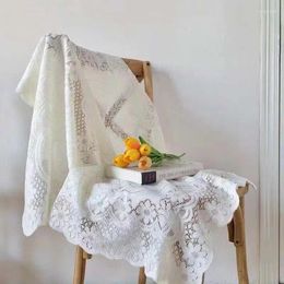 Table Cloth Lace Tablecloth White Bedside Row Frame Coffee With Cover Small Fresh Square Stall G5Y680