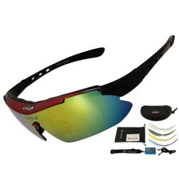 Eyewears LOCLE Polarised Cycling Glasses MTB Road Mountain Bicycle Cycling Sunglasses Eyewear Goggles Gafas Cicismo 1 or 5 Lenses