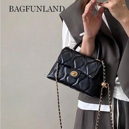 Evening Bags Fashion Plaid Shoulder Bag Casual Chain Strap Crossbody For Women Handbags Pu Leather Small Top Handle